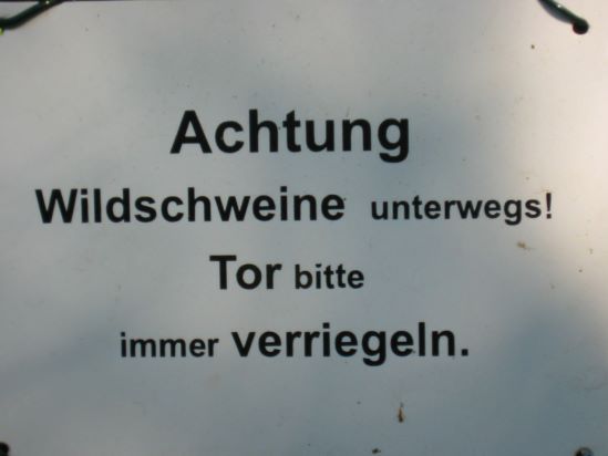Schild am Wannsee